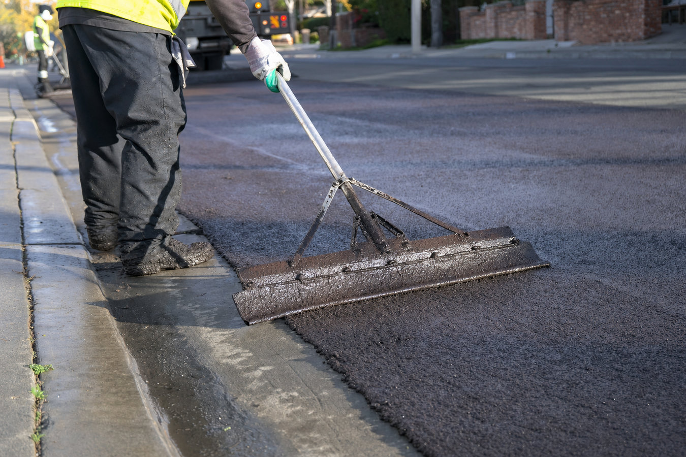 Asphalt sealcoating